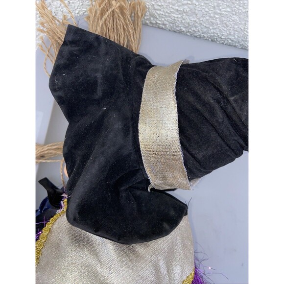 Vintage Halloween Witch Standing With Broom Figurine Unbranded 18” Tall - Picture 10 of 15